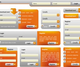 Website login boxes design vector 01