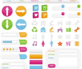 Website login boxes design vector 02