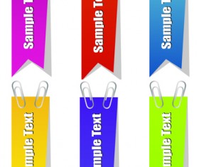 paper clip and tags vector
