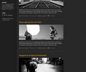 Black website template psd