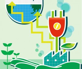Energy with Environment infographics vector 01