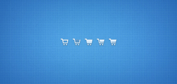 Small fine shopping cart icons psd