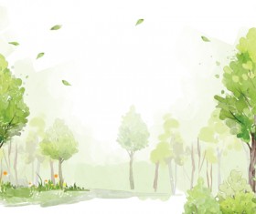 Watercolor Forest psd