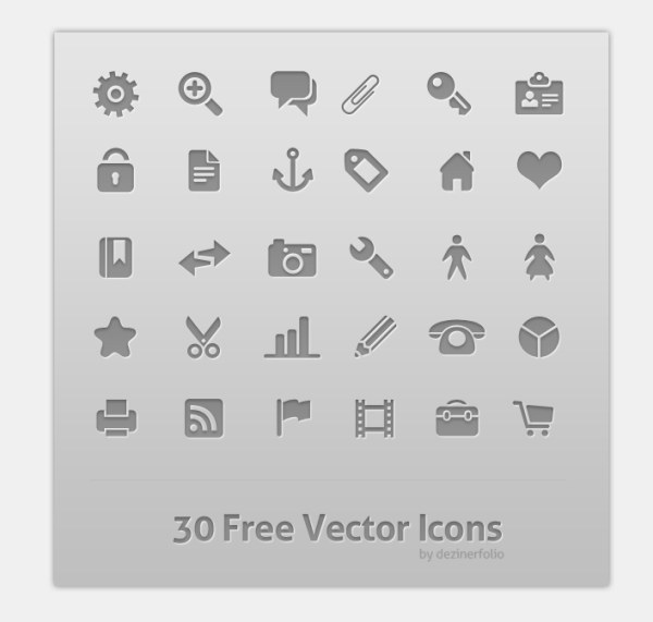 30 Kind free psd icons