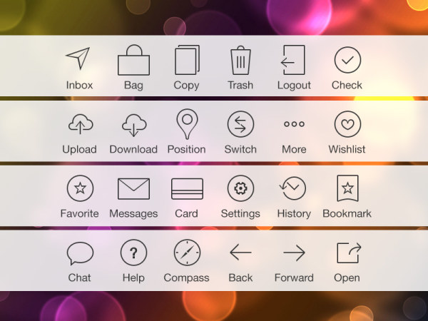 iOS7 psd icons