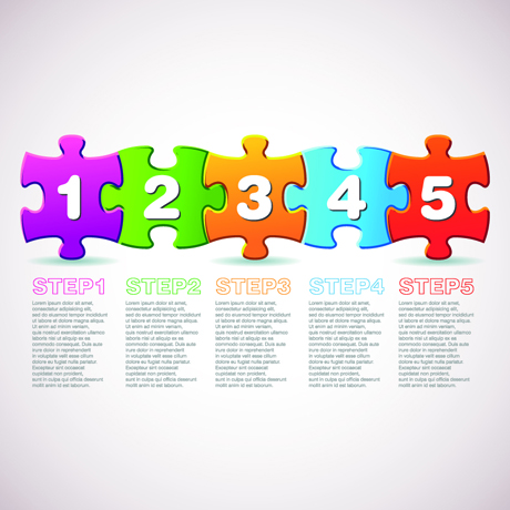 puzzle with number vector 01