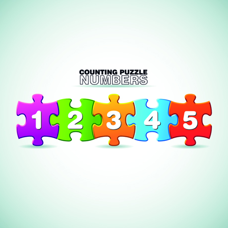 puzzle with number vector 02