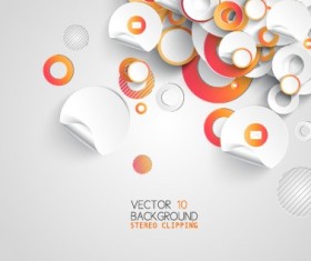 3D Paper background vector design 06