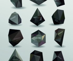 3D Origami Speech Bubbles vector 01