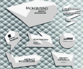 3D Origami Speech Bubbles vector 05