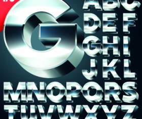 Creative 3d letters vector set 03