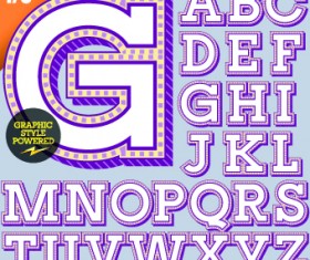 Creative 3d letters vector set 04