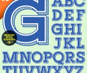 Creative 3d letters vector set 05