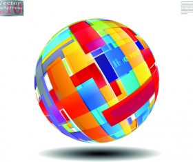 Creative abstract sphere design vector 01