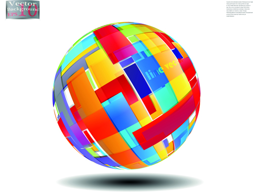 Creative abstract sphere design vector 01