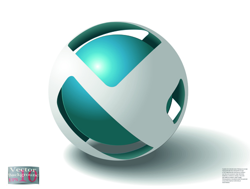 Creative abstract sphere design vector 02