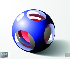 Creative abstract sphere design vector 04