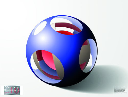 Creative abstract sphere design vector 04