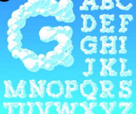 3D alphabet vector set 01