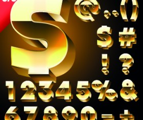 3D alphabet vector set 02