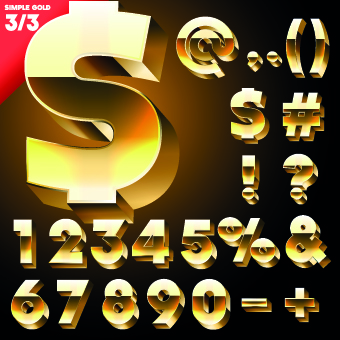 3D alphabet vector set 02