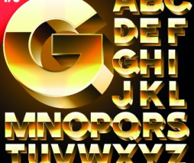 3D alphabet vector set 03