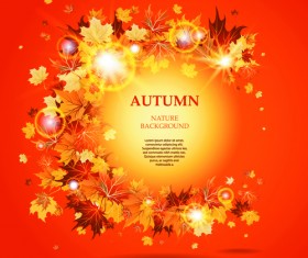 Vector Autumn Leaves Backgrounds art 04
