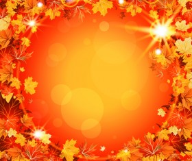Vector Autumn Leaves Backgrounds art 05