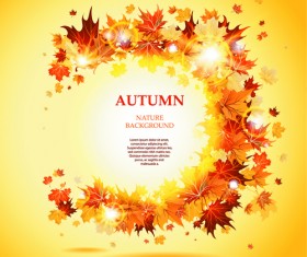 Vector Autumn Leaves Backgrounds art 06