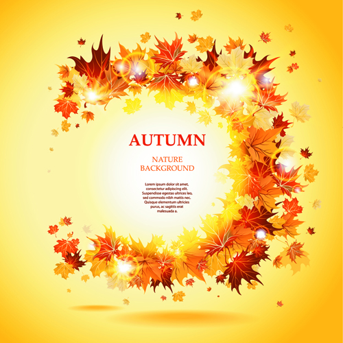Vector Autumn Leaves Backgrounds art 06