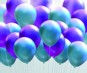 Happy birthday colored balloons background 05