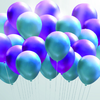 Happy birthday colored balloons background 05