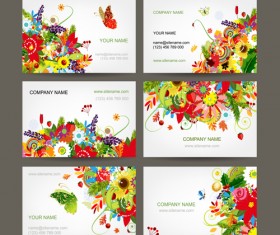 Beautiful floral card vector 01