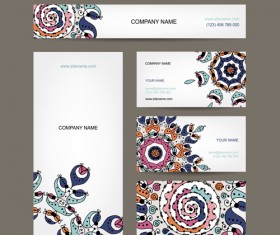 Beautiful floral card vector 02