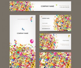 Beautiful floral card vector 05