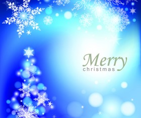 Snowflake blue christmas background 03