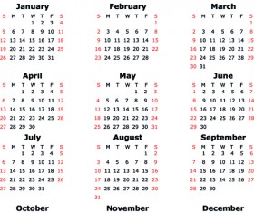 Calendar 2014 vector huge collection 01