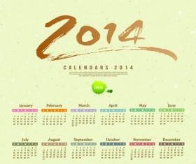 Calendar 2014 vector huge collection 10