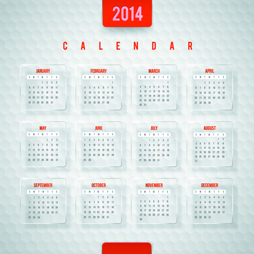 Calendar 2014 vector huge collection 12