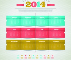 Calendar 2014 vector huge collection 13