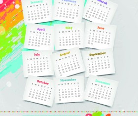 Calendar 2014 vector huge collection 15