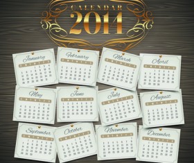 Calendar 2014 vector huge collection 16