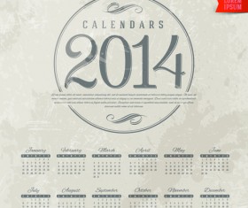 Calendar 2014 vector huge collection 17