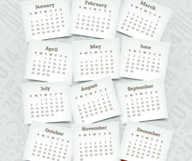 Calendar 2014 vector huge collection 18