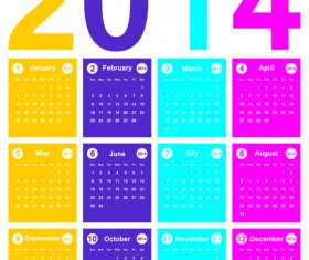Calendar 2014 vector huge collection 02