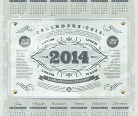 Calendar 2014 vector huge collection 20