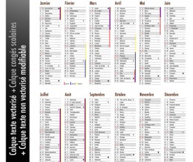 Calendar 2014 modern design vector 01