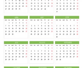 Calendar 2014 modern design vector 03