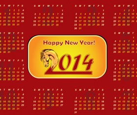 Calendar 2014 vector huge collection 31