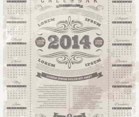 Calendar 2014 vector huge collection 38